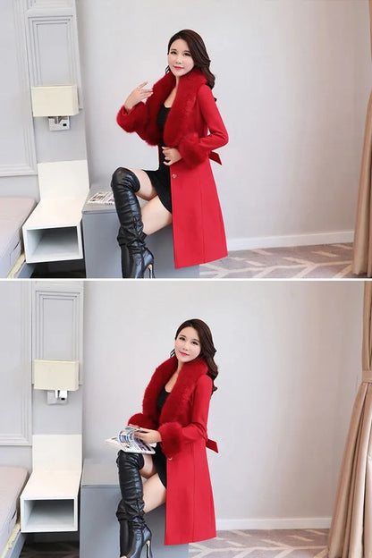 Korean Woolen coat winter coat women