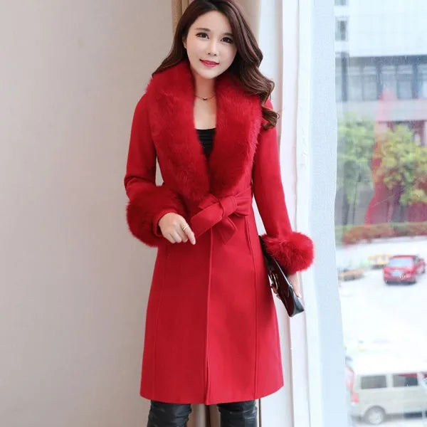 Korean Woolen coat winter coat women